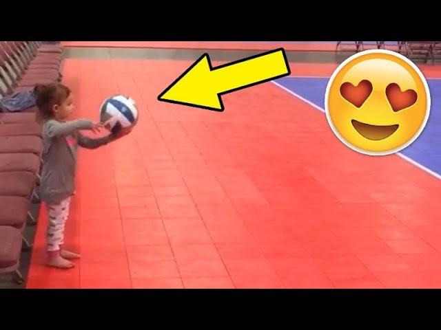 KIDS PLAY VOLLEYBALL !? Beautiful Volleyball Videos (HD)