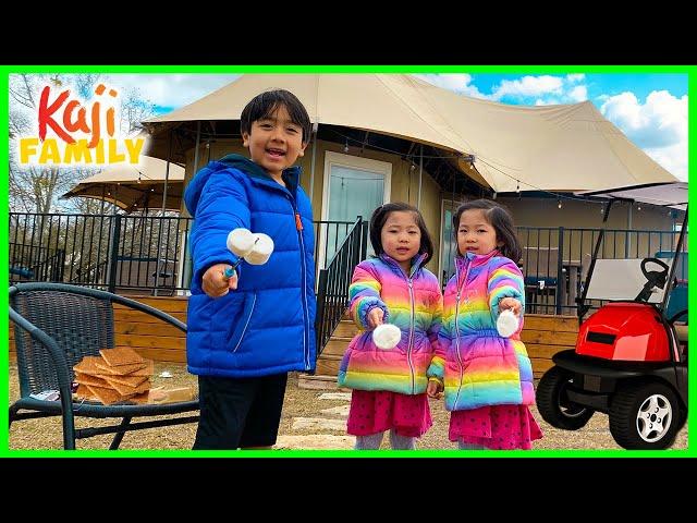 Ryan's Family Camping Trip in a giant Tent together!!