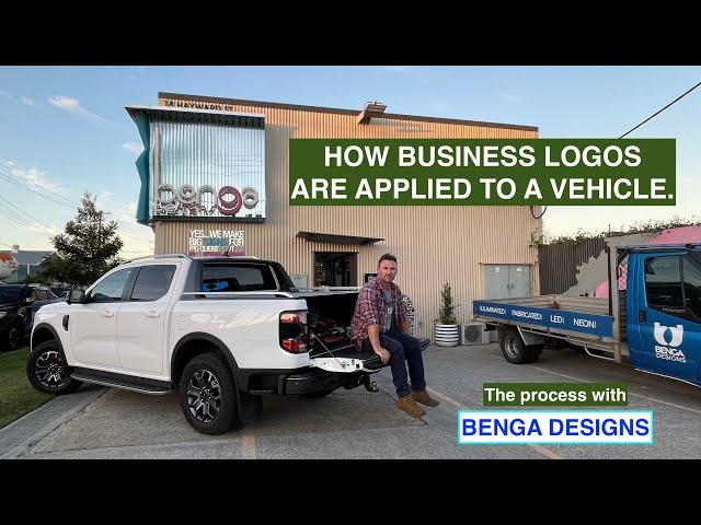 HOW BUSINESS LOGOS ARE APPLIED TO A VEHICLE. With BENGA DESIGNS.