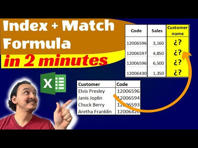  How to look for values in another table in Excel (INDEX + MATCH formulas) in 2 minutes