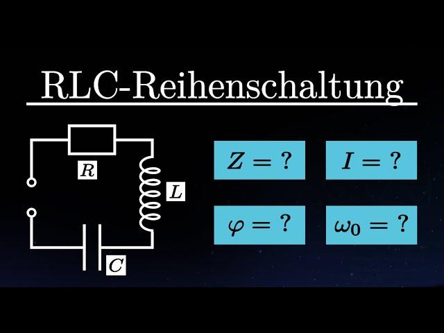 RLC-Reihenschaltung berechnen - Impedanz, Phase, Strom, Resonanzfrequenz (Formeln)