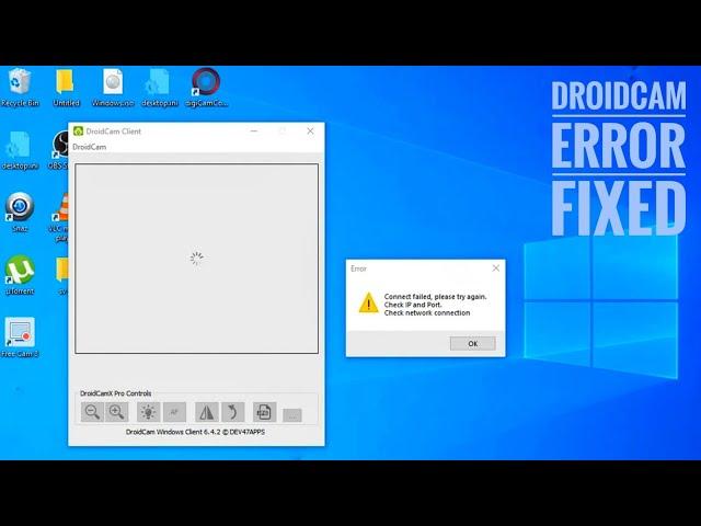 [Fixed] DroidCam Error - How to solve Connection Failed. Please Try Again. Check IP and Port Error