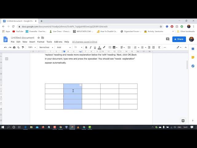 how to delete a column in google docs