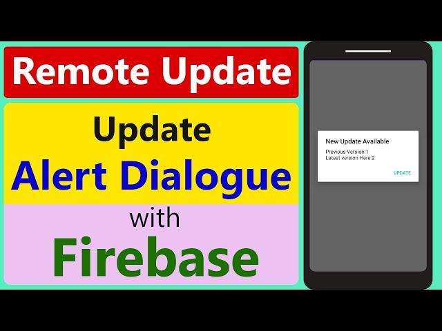 How to create Update Alert Dialog in android studio | Remote Update Alert Dialogue in Android Apps