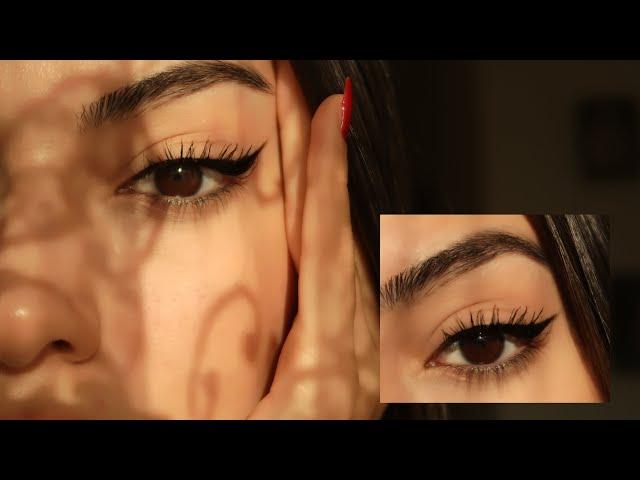 NASIL EYELİNER ÇEKİYORUM? | Gözü Çekik Gösteren Yarım Eyeliner + Eyeliner Sürme Teknikleri 