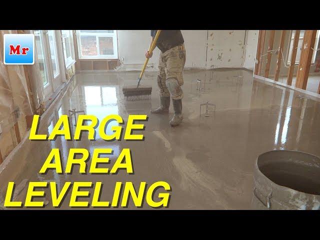 Concrete Subfloor Leveling in a Large Area MrYoucandoityourself