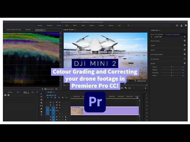 DJI MINI 2 | Colour Grading and Correcting your drone footage in Premiere Pro CC!