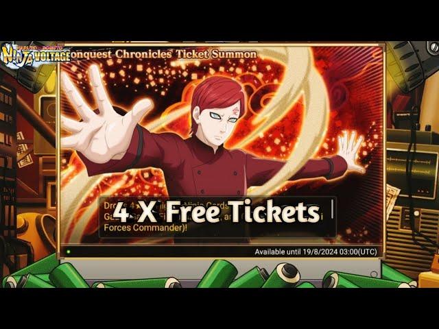 NXB NV : BAD SUMMON‼️ CONQUEST CHRONICLES TICKET SUMMON SHOWCASE 4 X TICKETS‼️