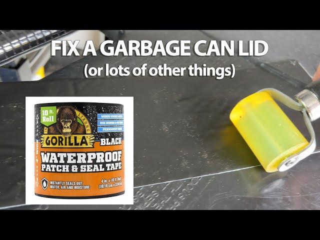 How To Fix A Cracked Garbage Can Lid With Flex Tape