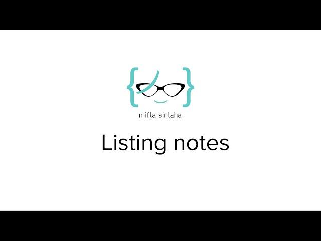 ReactJS for Beginners  - 6: Listing Notes