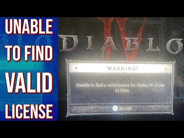 unable to find valid license for diablo 4: Workarounds & Fixes for PS5 PS4