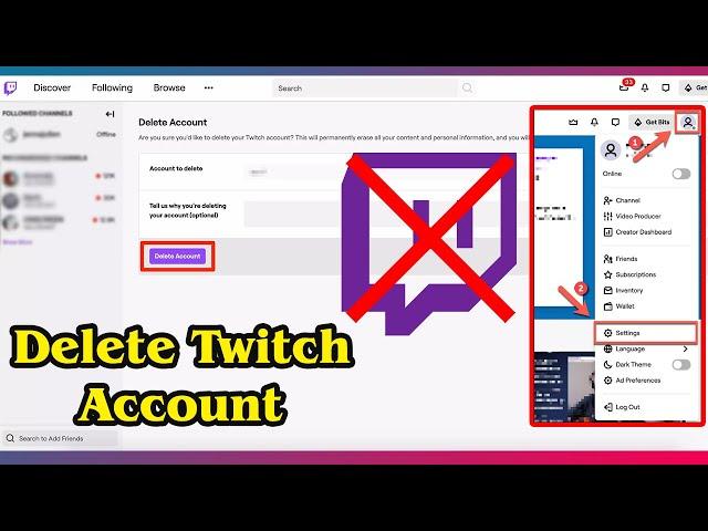 [GUIDE] How to Delete Twitch Account Very Easily & Quickly