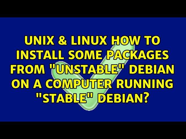 How to install some packages from "unstable" Debian on a computer running "stable" Debian?