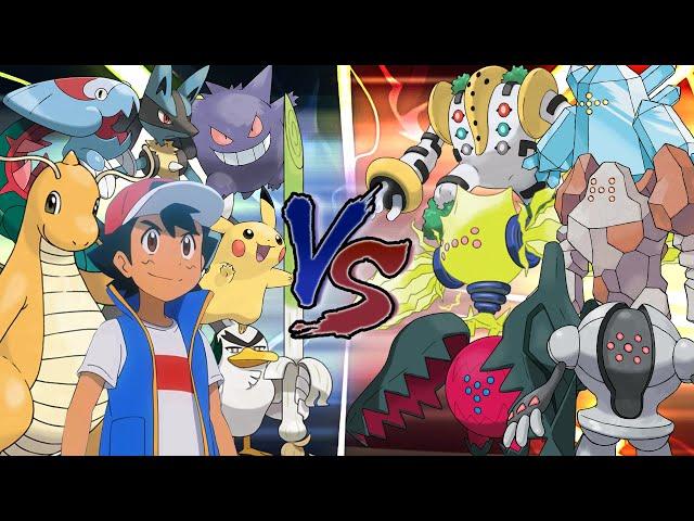 Legendary Pokemon Battle: Ash Vs Legendary Giants