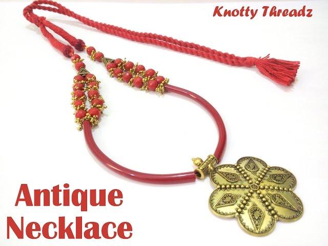 How to make Antique Jewelry - Necklace at Home | Tutorial !!