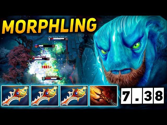 New Meta Magic Morphling 40Kills One Shot +200% Spell AMP x3 Divine Rapiers in 7.38 Patch Dota 2