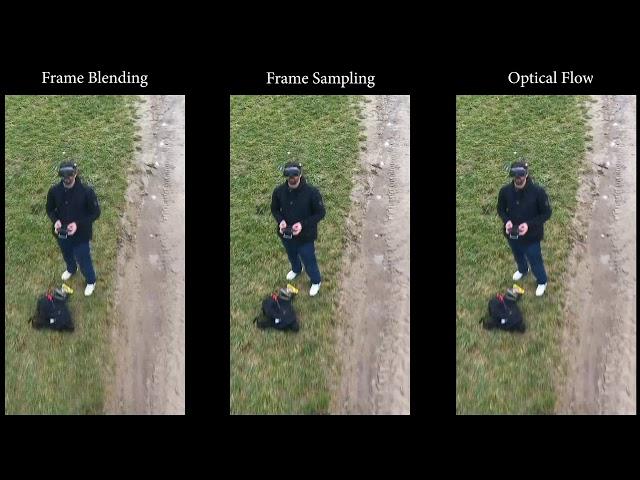 Frame blending vs frame sampling vs optical flow in Adobe Premiere Pro