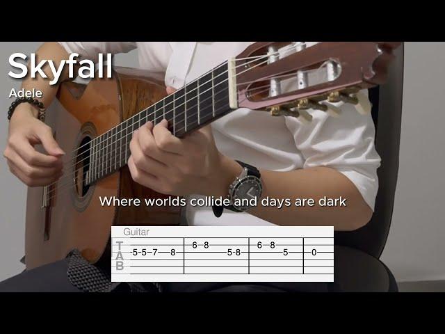 Skyfall by Adele (EASY Guitar Tab)