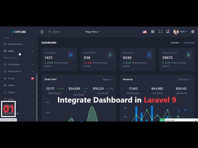 (01) Integrate Admin Dashboard in Laravel 9 | Intro with Series | Integrate Admin Theme in Laravel