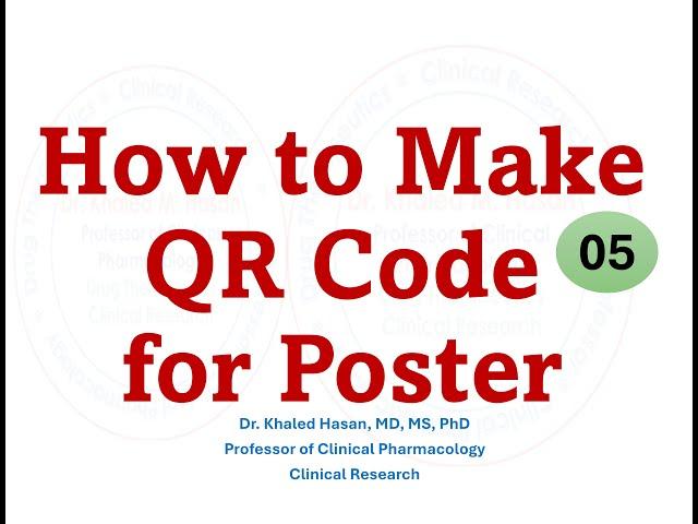 Create QR Code for Poster