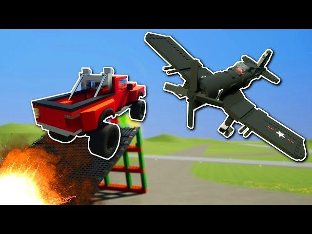 INSANE JUMPS & PLANE STUNTS! - Brick Rigs Multiplayer Gameplay - Stunt show & Jumps Challenge!