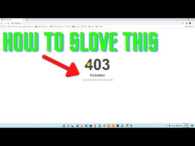 How to solve 403 error in website || 403 forbidden access to this resource on the server is denied!