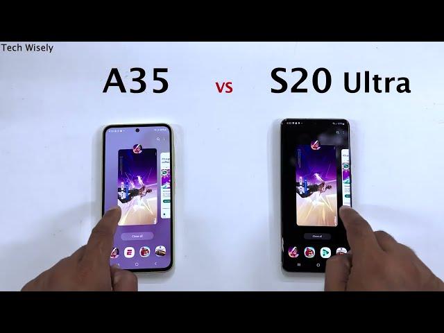 SAMSUNG A35 vs Samsung S20 Ultra - Speed Test