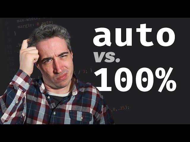 CSS width auto vs 100% | What's the difference?