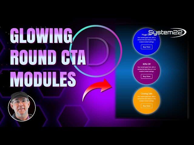 Divi Theme Tutorial 2022 - GLOWING Round CTA Modules 