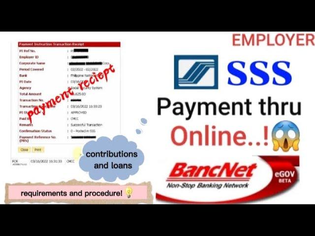 SSS payment thru online || eGov || Employer