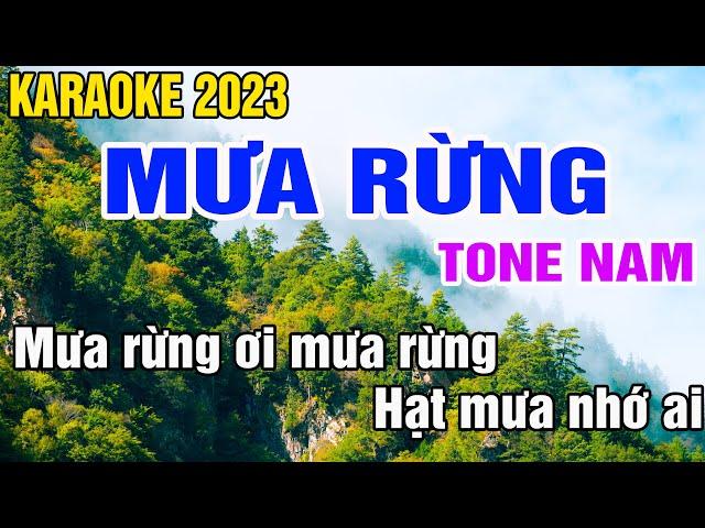 Mưa rừng Karaoke Tone Nam Nhạc Sống gia huy beat