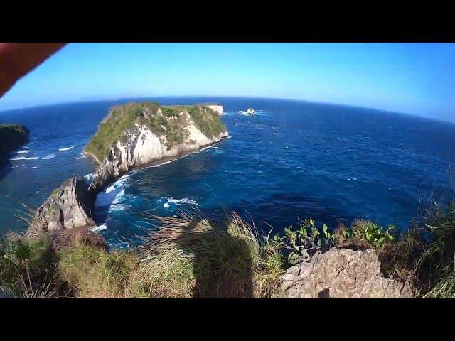 Hiking down to Atuh beach in Nusa Penida at Sunset - No commentary