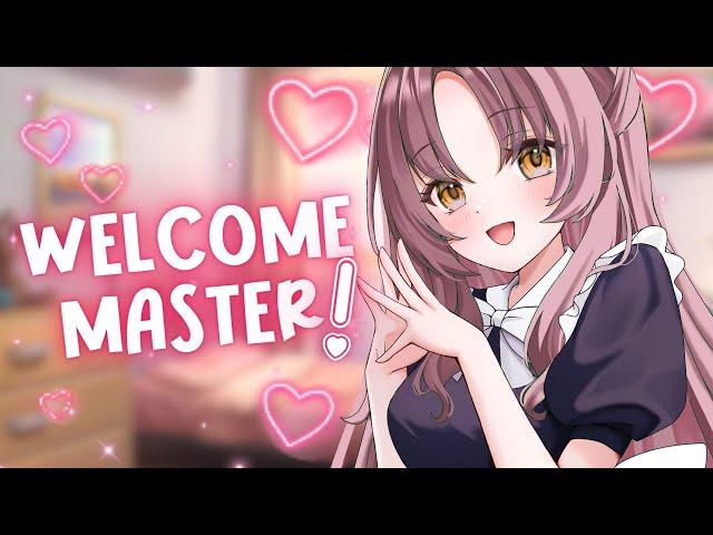 Welcome Home Master! Maid Cafe Roleplay  (ASMR F4M)