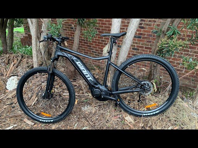 Giant Talon 2 E+ 2021 Electric Bike Review and Demonstration. First ride and battery statistics