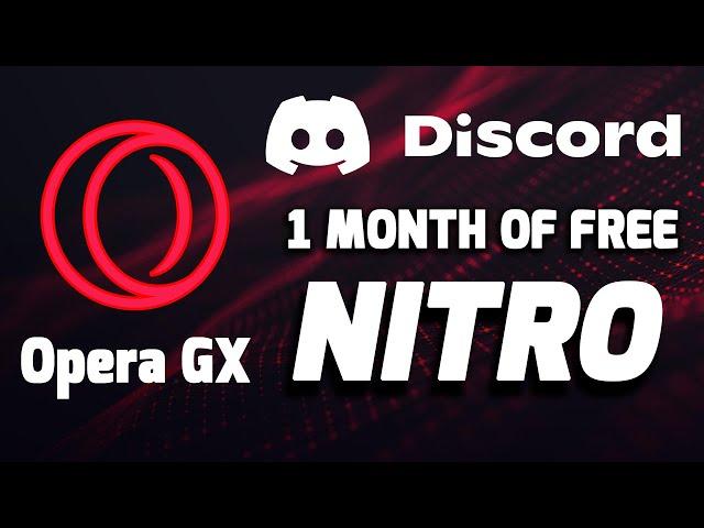 Opera GX Nitro | Get One Month of Free Discord Nitro