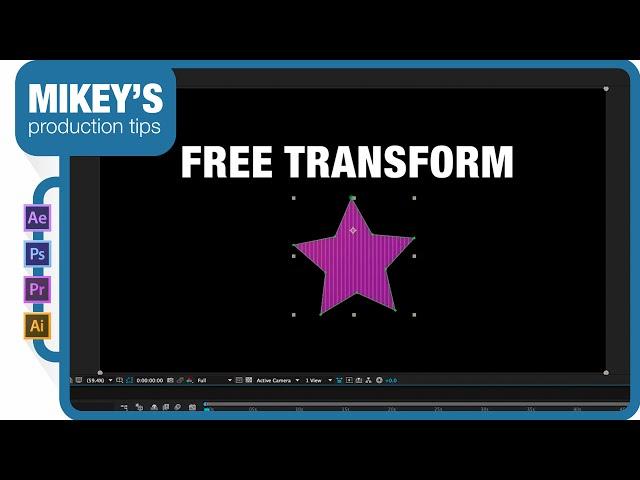 How to free transform warp in after effects