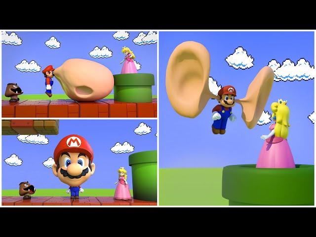 Mario eats a weird Mushroom! Super Mario Bloopers - Compilation