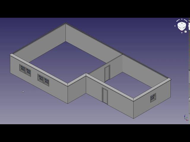 FreeCAD - Arch Workbench - Getting a Result, Simple House