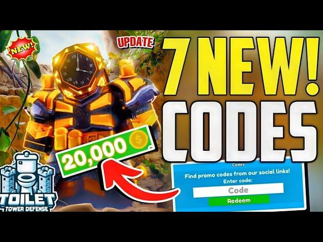 ️UPDATE!CODES️TOILET TOWER DEFENSE ROBLOX CODES 2024 -TOILET TOWER DEFENSE CODES