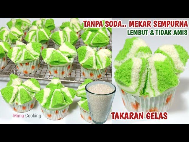 BOLU KUKUS PANDAN MEKAR TAKARAN GELAS TANPA SODA | ENAK DAN TIDAK AMIS