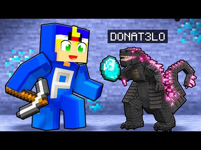 JOGANDO como GODZILLA AJUDANTE no Minecraft!!