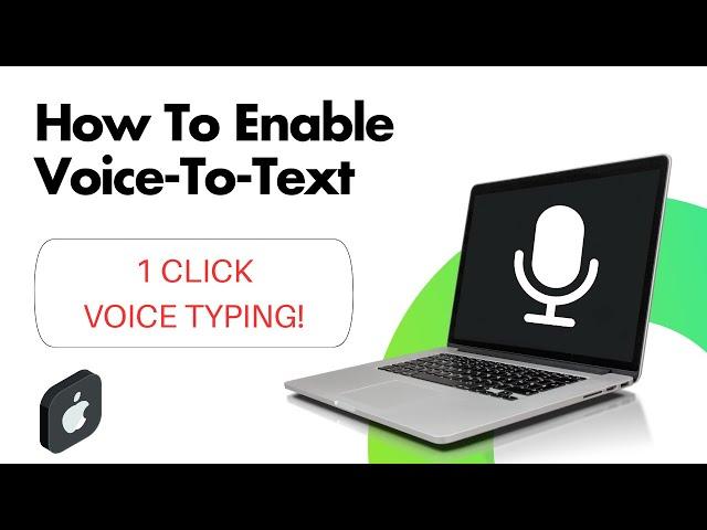 How To Enable Voice To Text (Voice Typing) On Mac - Tutorial