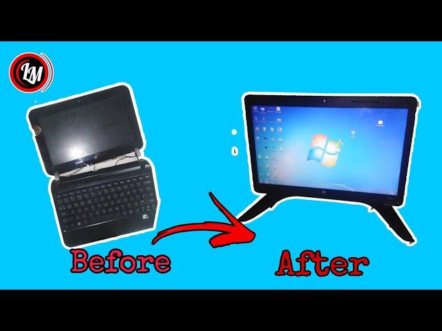 How to make All-in-one Computer | Diy All-in-one Computer using old laptop