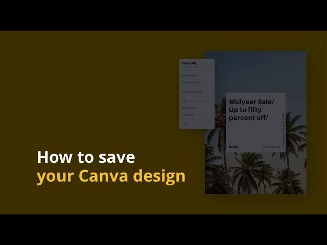 How to save your Canva design