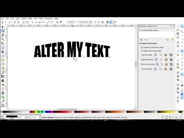 Warping Text and using Path Effects Editor - Inkscape Classroom