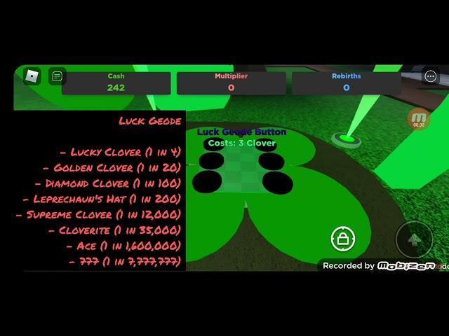 Clover and Luck Geode Info, Rarities and Names! Button Simulator: E.D.