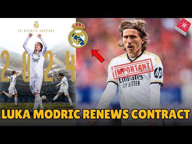 LAST MINUTE! LUKA MODRIC RENEWS CONTRACT: REAL MADRID'S MIDFIELD MAESTRO COMMITS TO ANOTHER YEAR