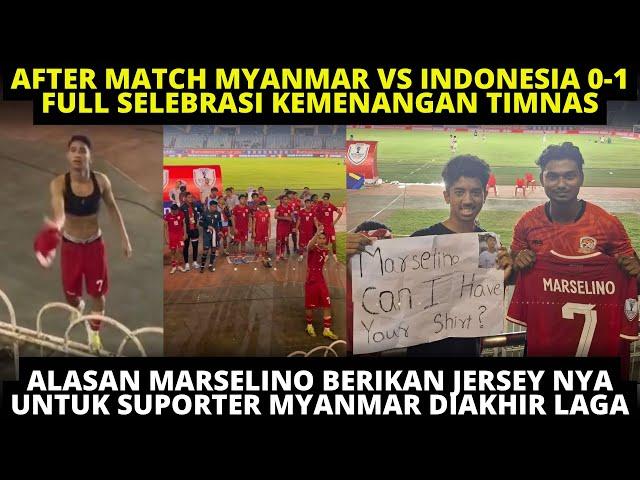 ALASAN MARSELINO BERI JERSEY NYA KE SUPORTER MYANMAR! FULL SELEBRASI KEMENANGAN INDONESIA VS MYANMAR