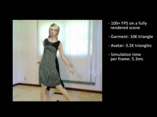 Kinect driven virtual mirror & virtual fitting room with real-time cloth simulation