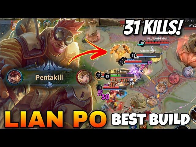 Lian Po -  Best Build | PentaKill + MVP Full Gameplay | Honor of Kings 2024 (Global)